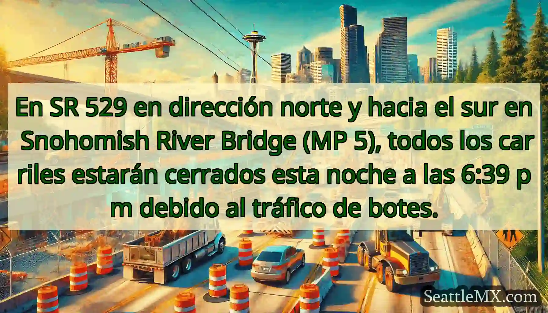 En SR 529 en dirección norte y hacia el sur en