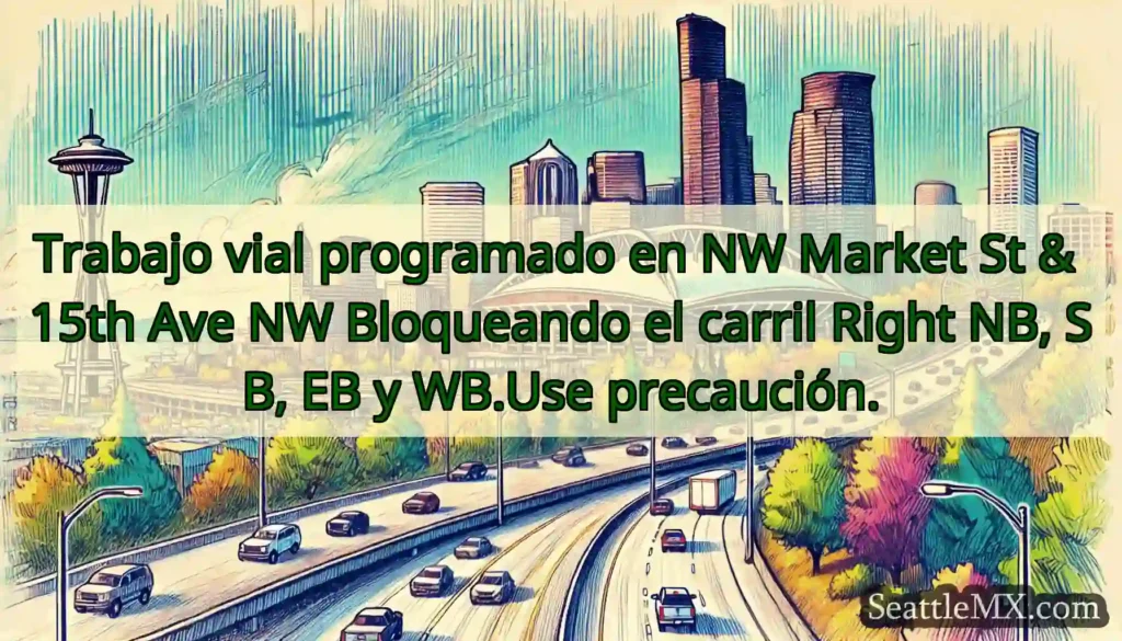 Trabajo vial programado en NW Market St & 15th