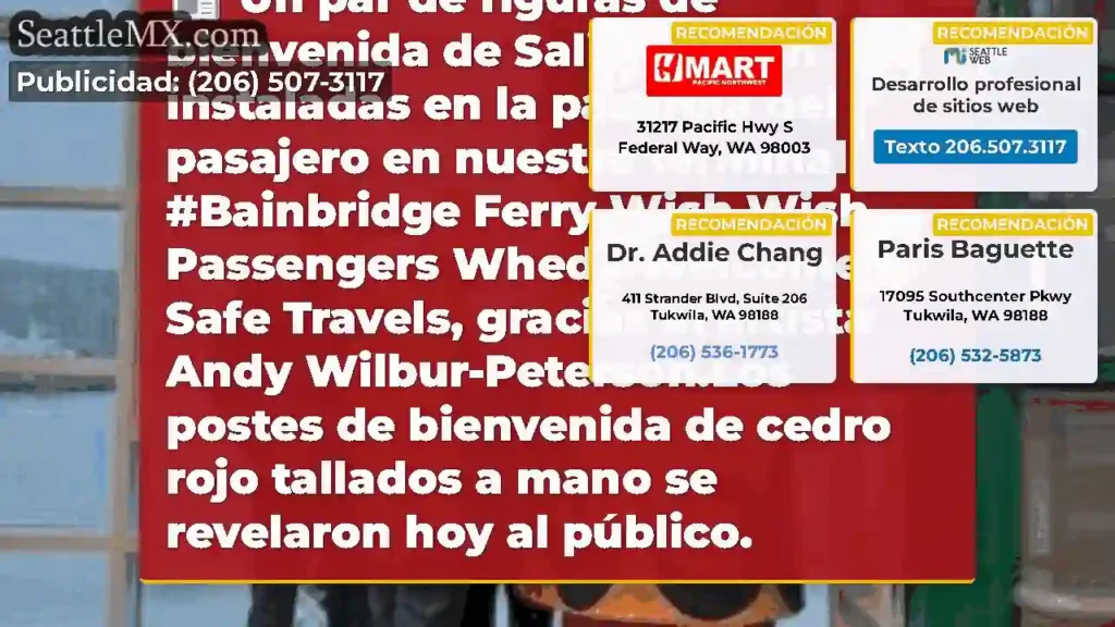 Un par de figuras de bienvenida de Salish recién