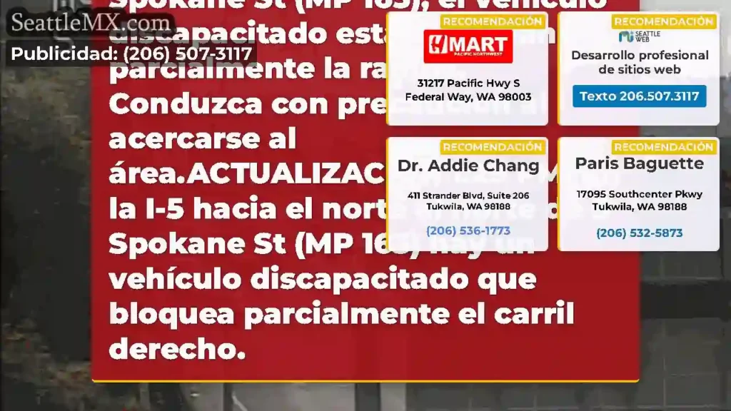 ACTUALIZACIÓN: En la I-5 en dirección norte,