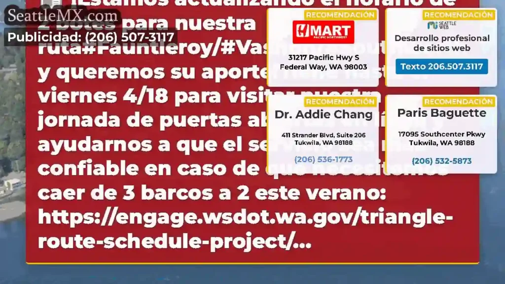 ¡Estamos actualizando el horario de 2 botes para