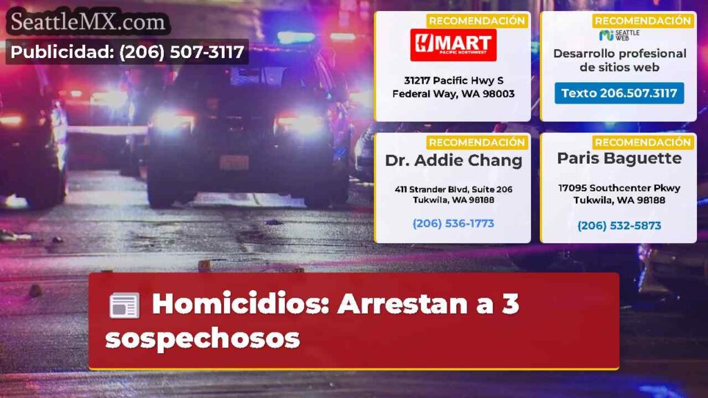 Homicidios: Arrestan a 3 sospechosos