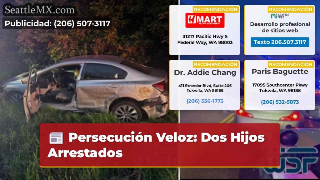 Persecución Veloz: Dos Hijos Arrestados