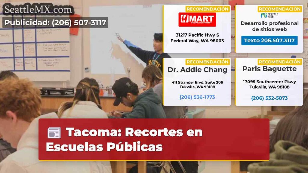 Tacoma: Recortes en Escuelas Públicas