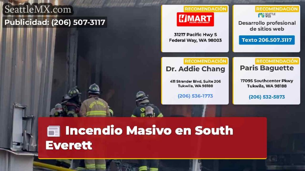 Incendio Masivo en South Everett
