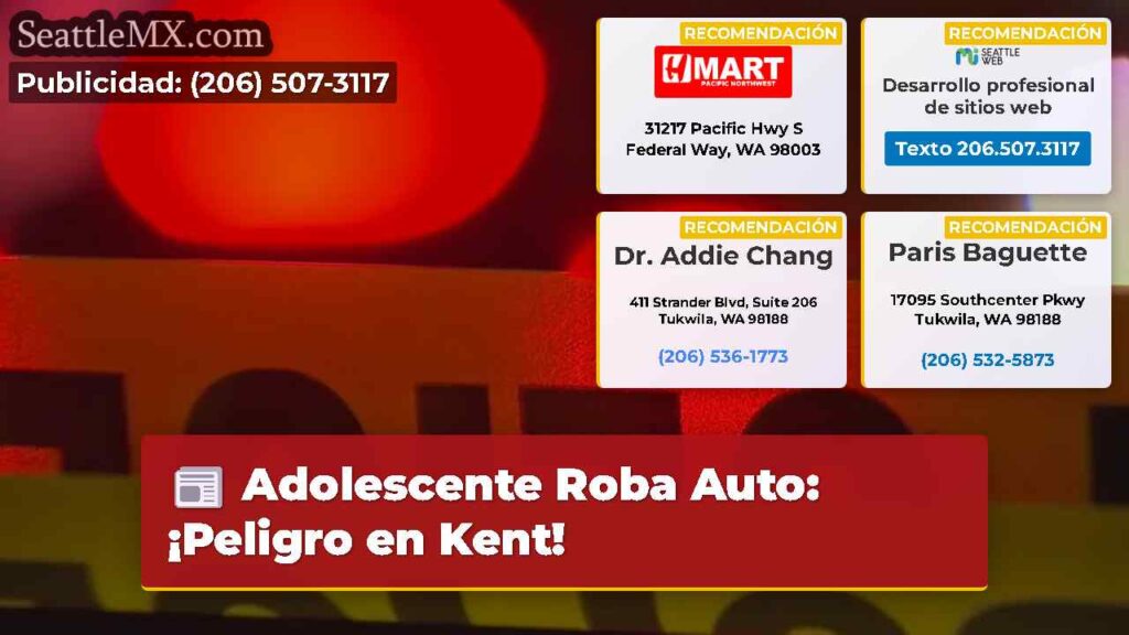 Adolescente Roba Auto: ¡Peligro en Kent!