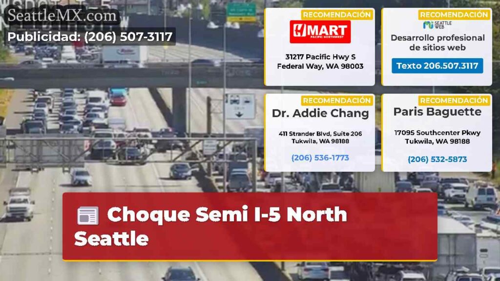 Choque Semi I-5 North Seattle
