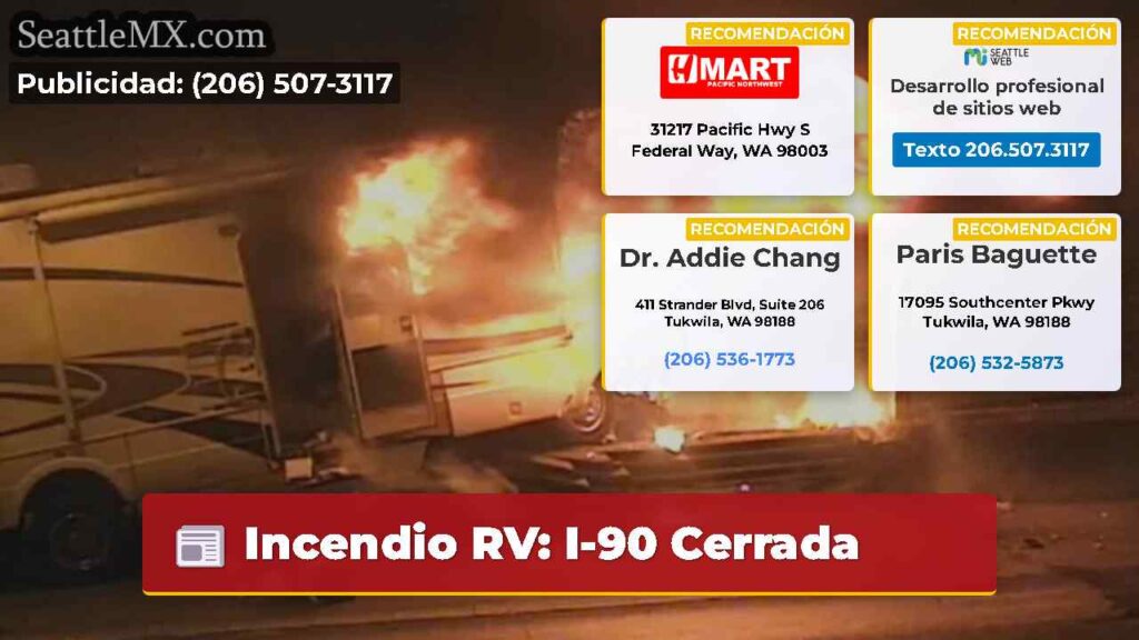 Incendio RV: I-90 Cerrada
