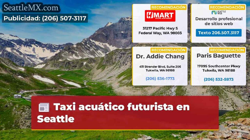 Taxi acuático futurista en Seattle
