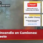 Incendio en Camiones Arresto