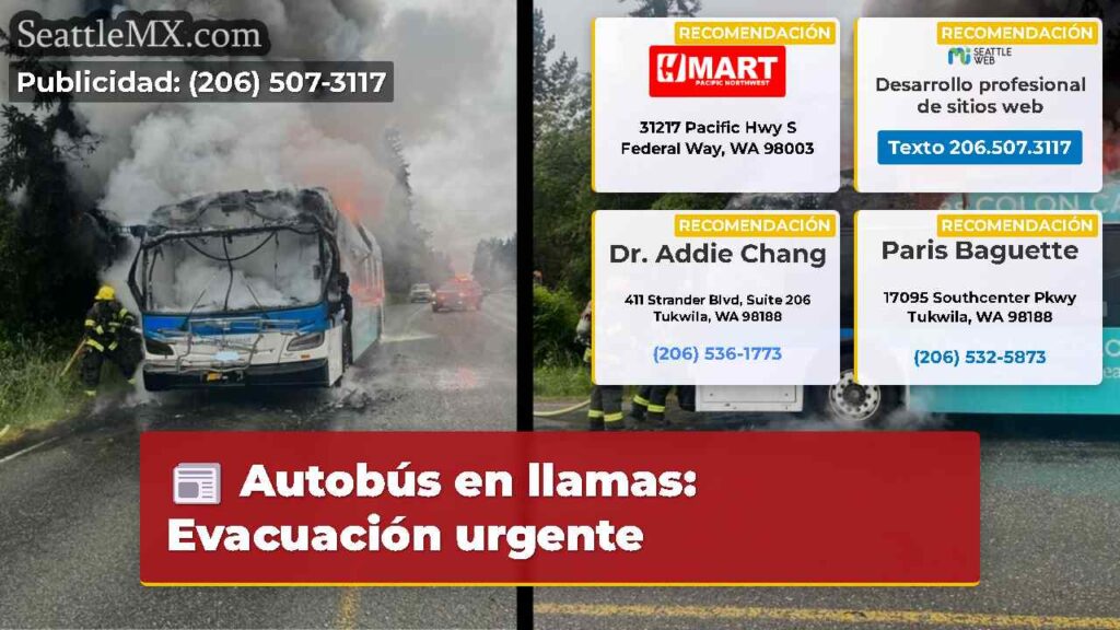 Autobús en llamas: Evacuación urgente