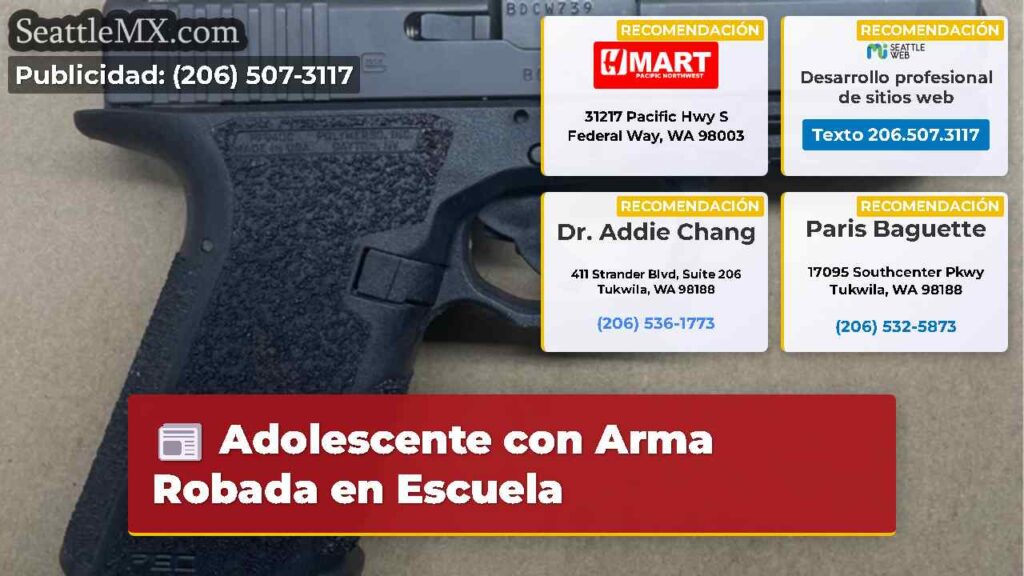 Adolescente con Arma Robada en Escuela