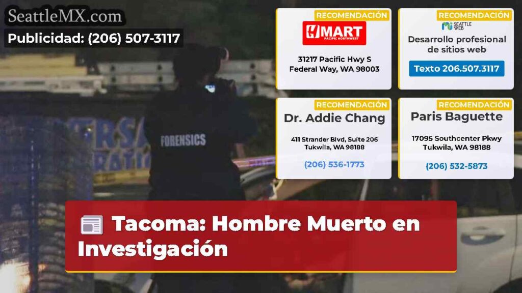 Tacoma: Hombre Muerto en Investigación