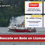 Rescate en Bote en Llamas