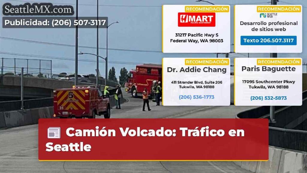 Camión Volcado: Tráfico en Seattle