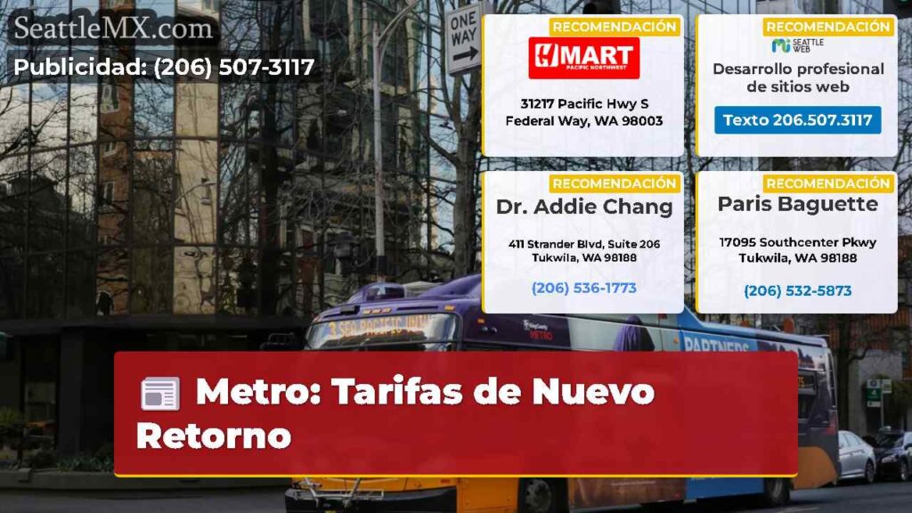 Metro: Tarifas de Nuevo Retorno