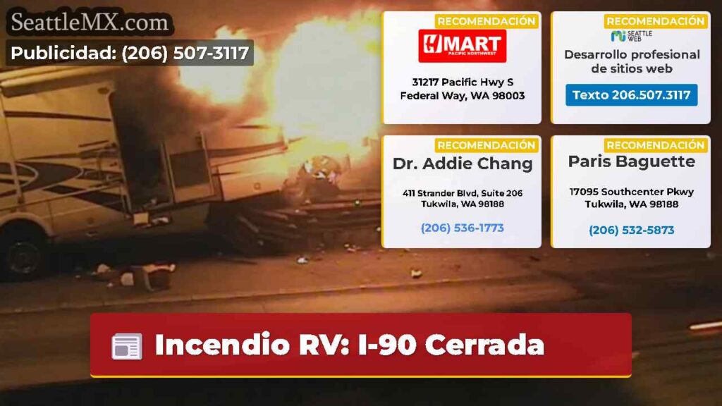 Incendio RV: I-90 Cerrada