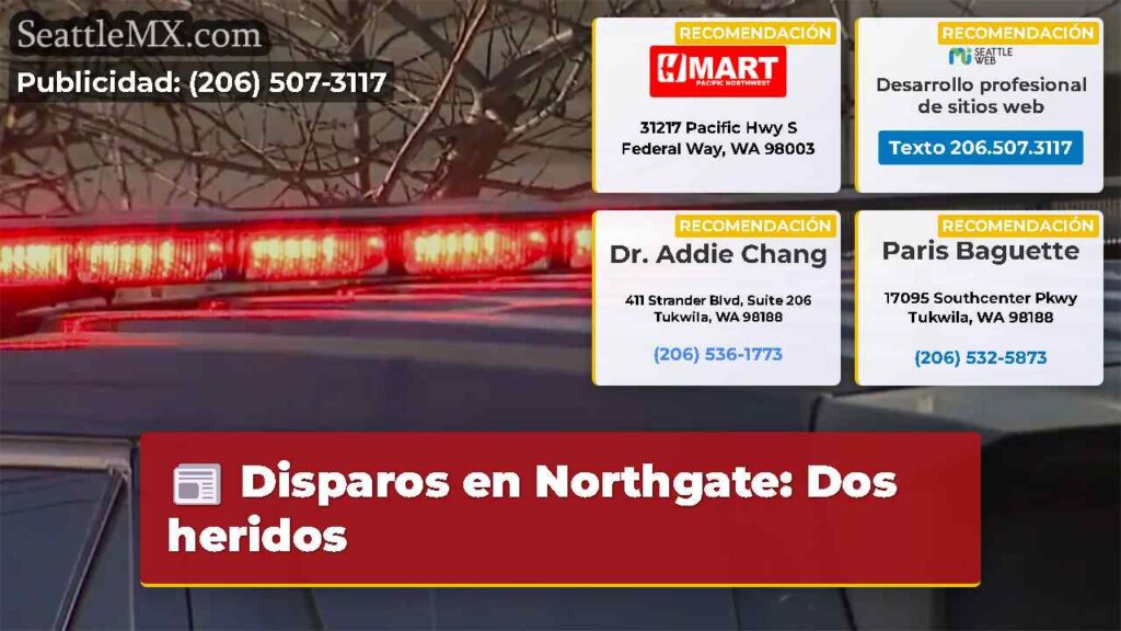 Disparos en Northgate: Dos heridos