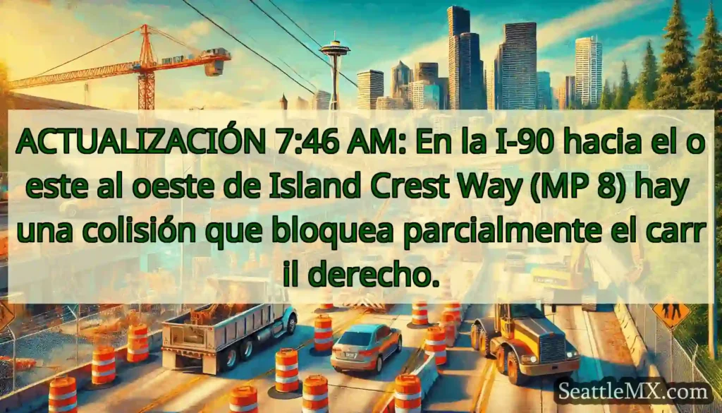 ACTUALIZACIÓN 7:46 AM: En la I-90 hacia el oeste