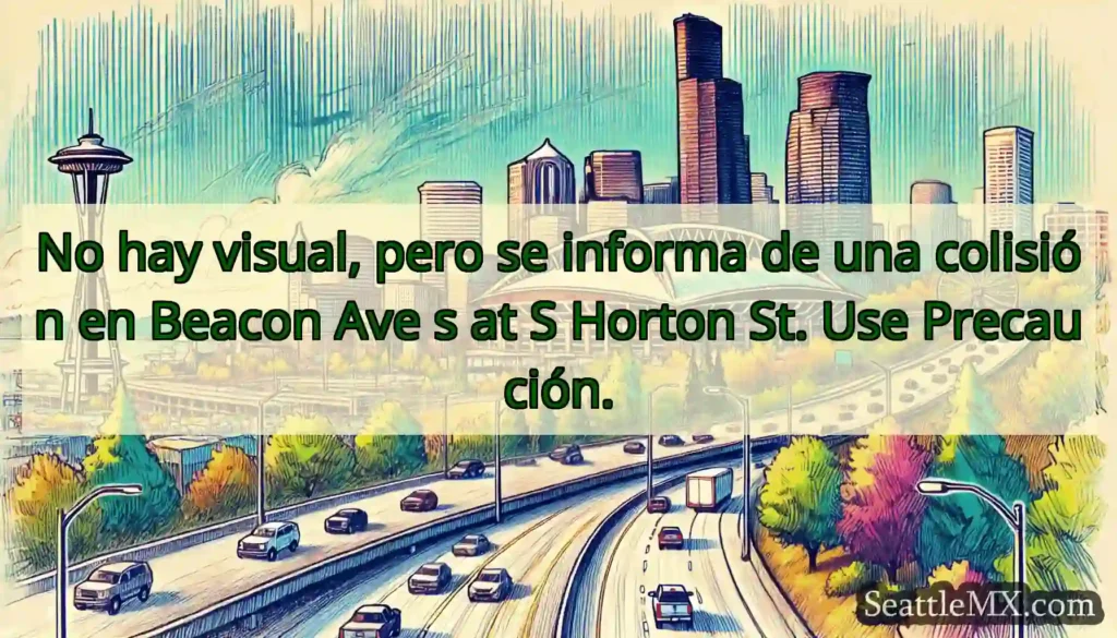 No hay visual, pero se informa de una colisión en