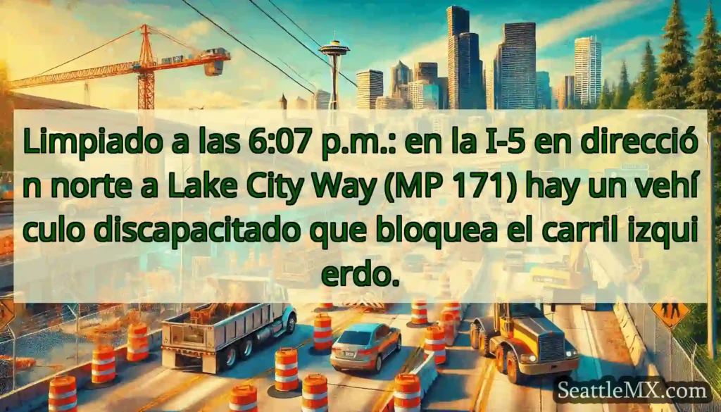 Limpiado a las 6:07 p.m.: en la I-5 en dirección