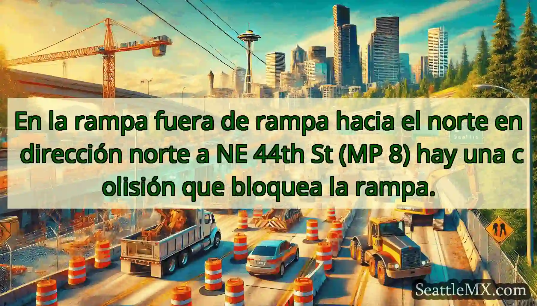 En la rampa fuera de rampa hacia el norte en