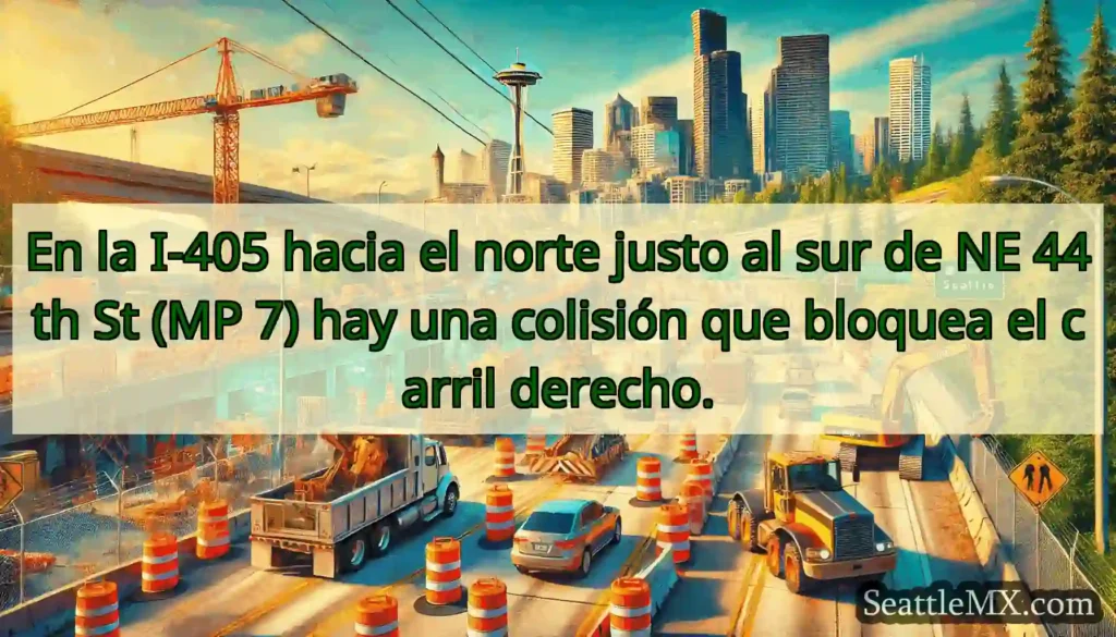 En la I-405 hacia el norte justo al sur de NE
