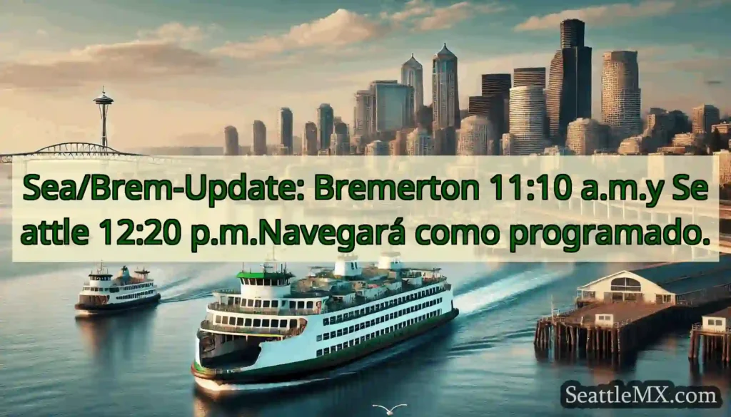 Sea/Brem-Update: Bremerton 11:10 a.m.y Seattle