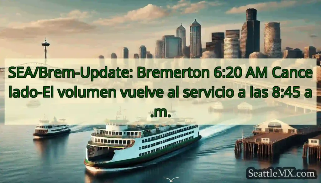 SEA/Brem-Update: Bremerton 6:20 AM Cancelado-El