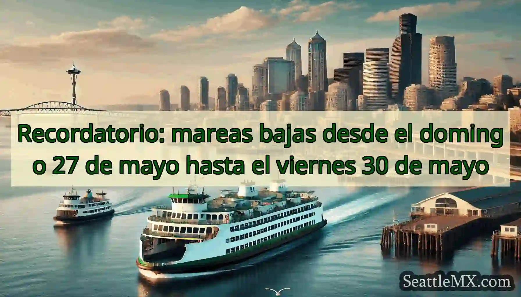 Recordatorio: mareas bajas desde el domingo 27 de