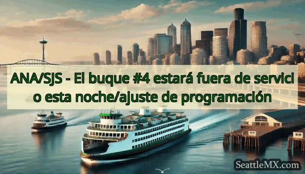 ANA/SJS - El buque #4 estará fuera de servicio