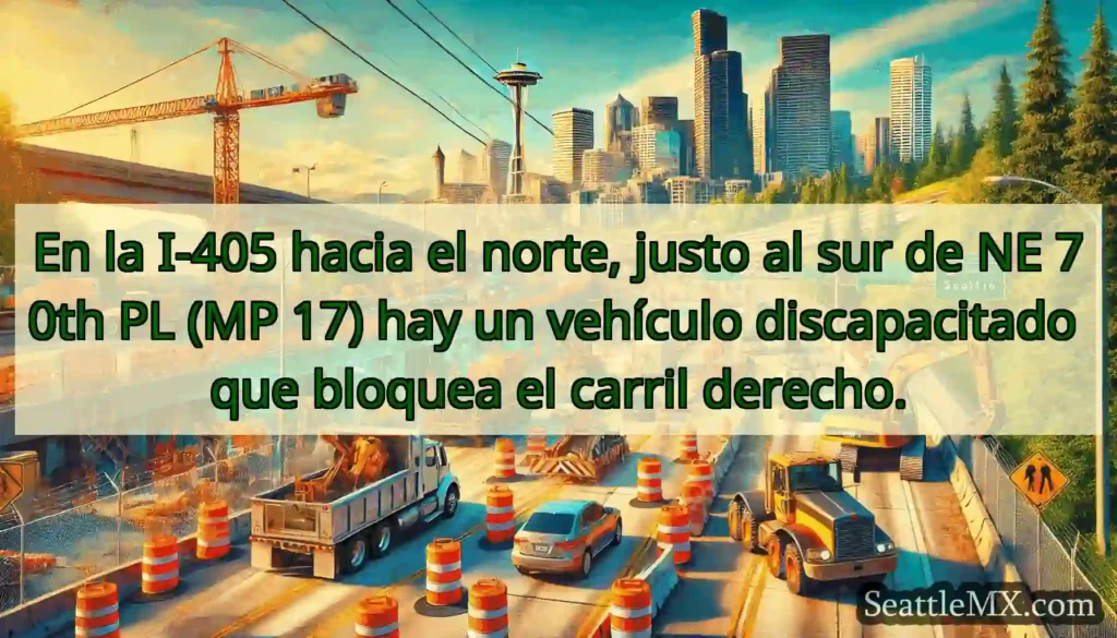 En la I-405 hacia el norte, justo al sur de NE