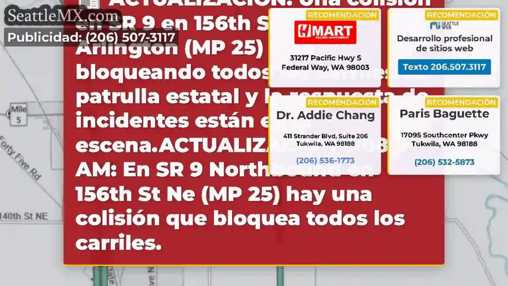 ACTUALIZACIÓN: Una colisión en SR 9 en 156th St