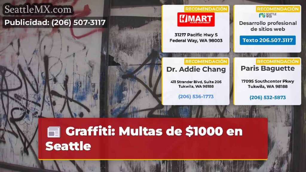 Graffiti: Multas de $1000 en Seattle