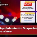 Apuñalamiento Sospechoso huye al mar
