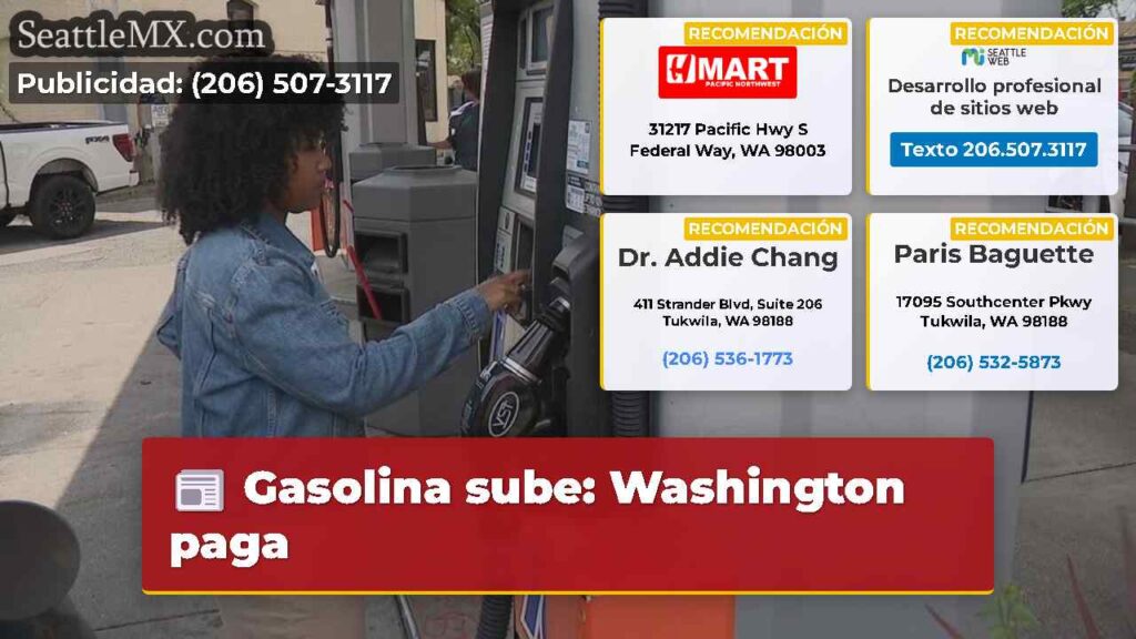 Gasolina sube: Washington paga