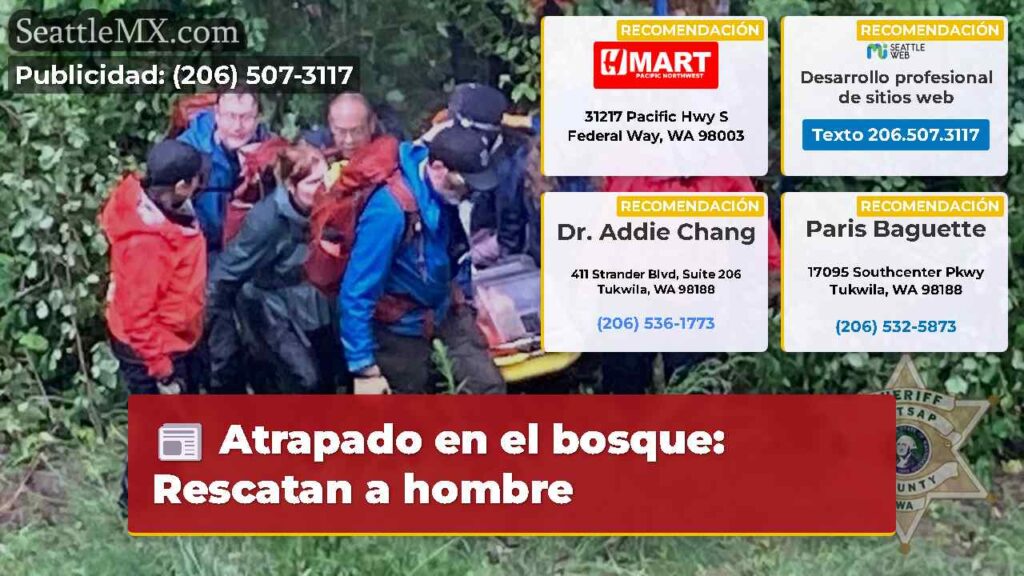 Atrapado en el bosque: Rescatan a hombre