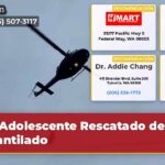 Adolescente Rescatado del Acantilado