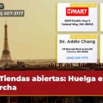 Tiendas abiertas Huelga en marcha