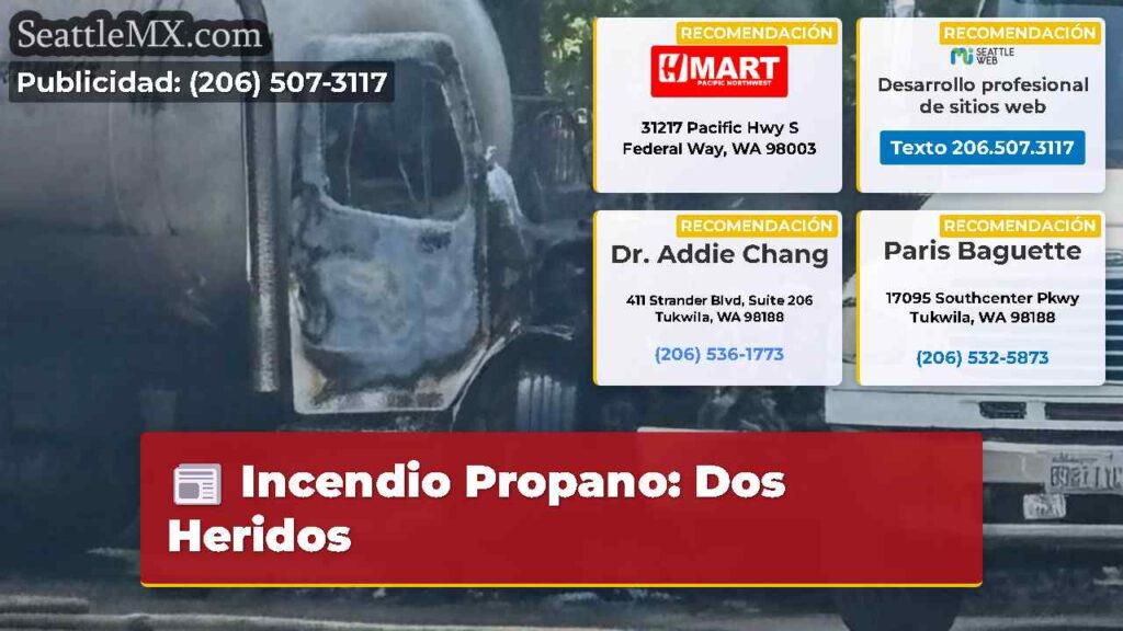 Incendio Propano: Dos Heridos