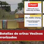 Botellas de orina Vecinos aterrorizados