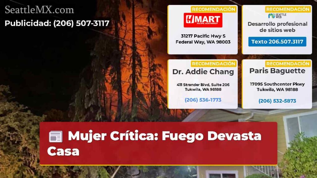 Mujer Crítica: Fuego Devasta Casa