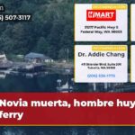 Novia muerta hombre huye en ferry
