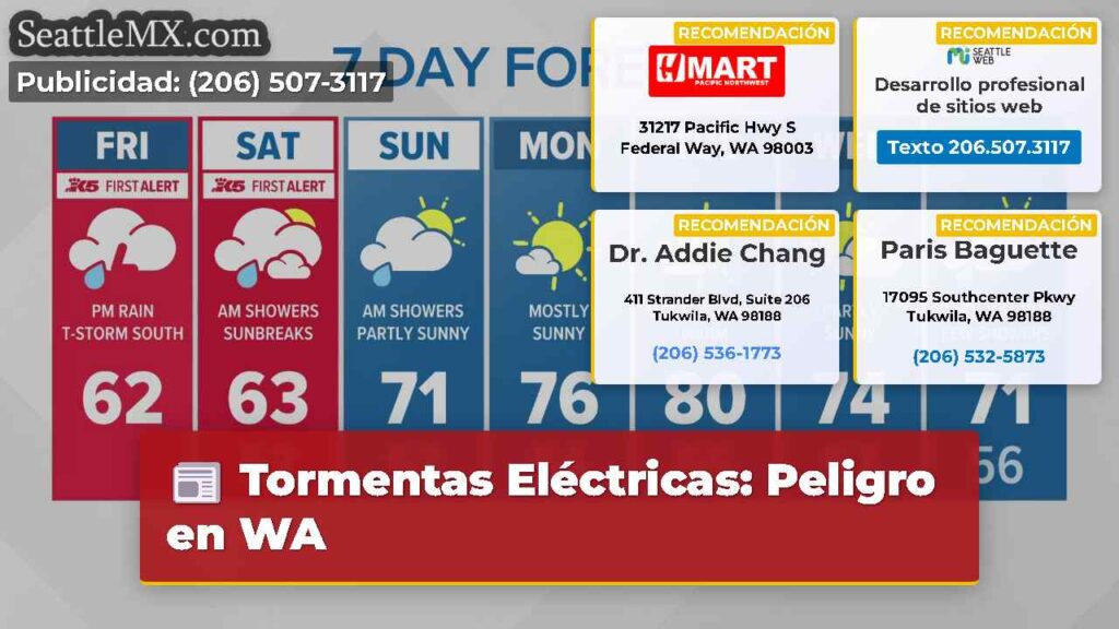 Tormentas Eléctricas: Peligro en WA
