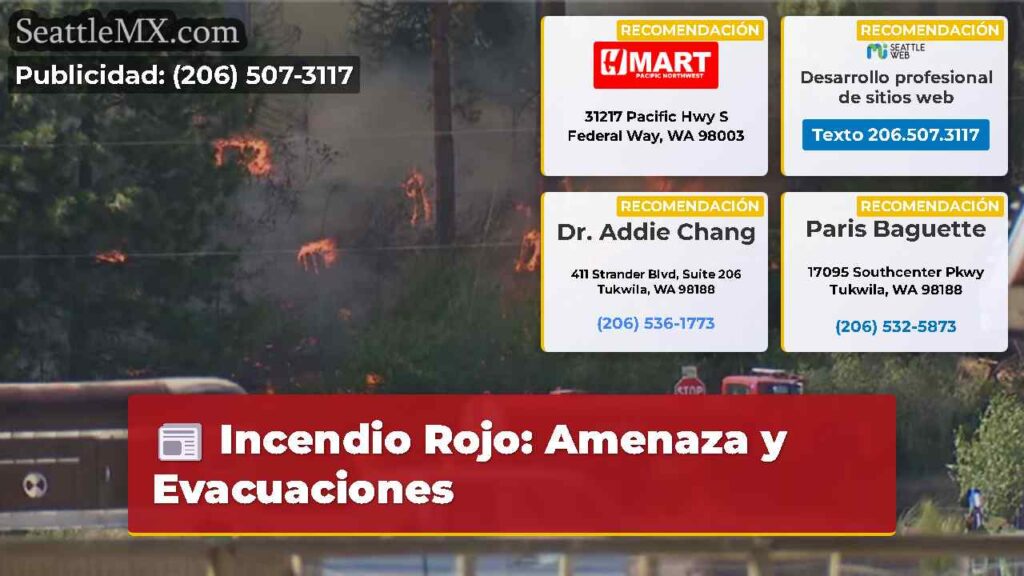 Incendio Rojo: Amenaza y Evacuaciones