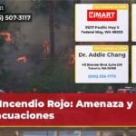 Incendio Rojo Amenaza y Evacuaciones
