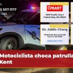 Motociclista choca patrulla en Kent