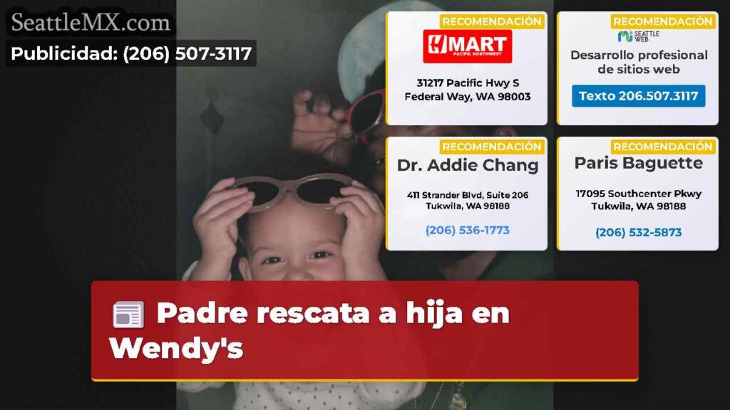 Padre rescata a hija en Wendy's