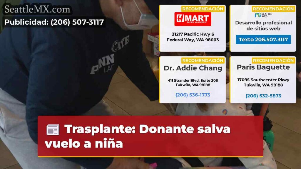 Trasplante: Donante salva vuelo a niña