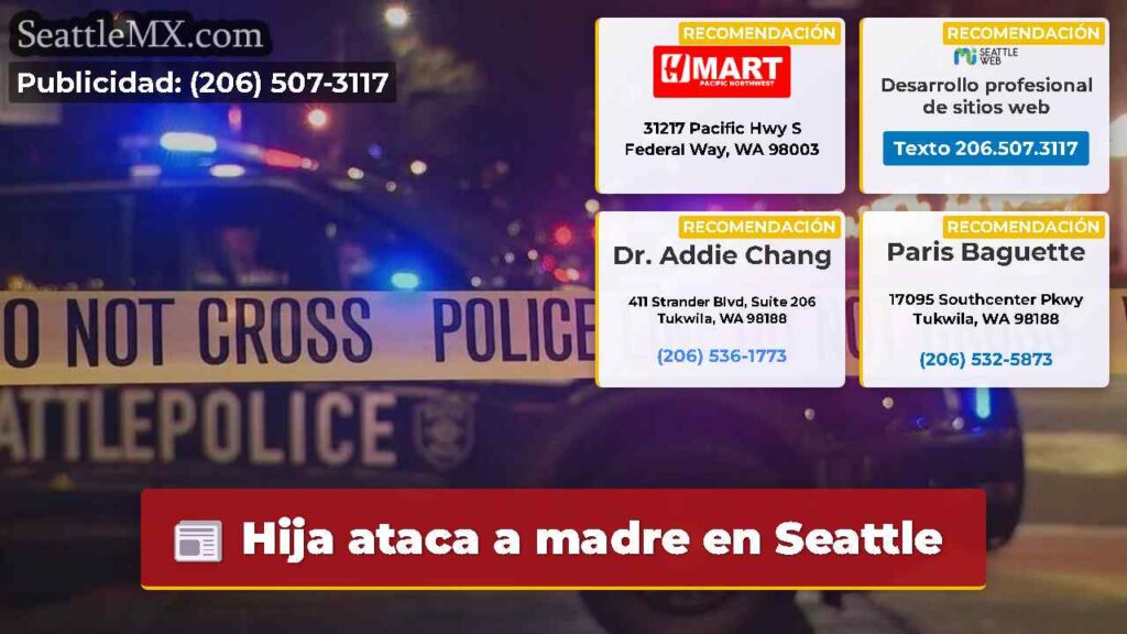 Hija ataca a madre en Seattle